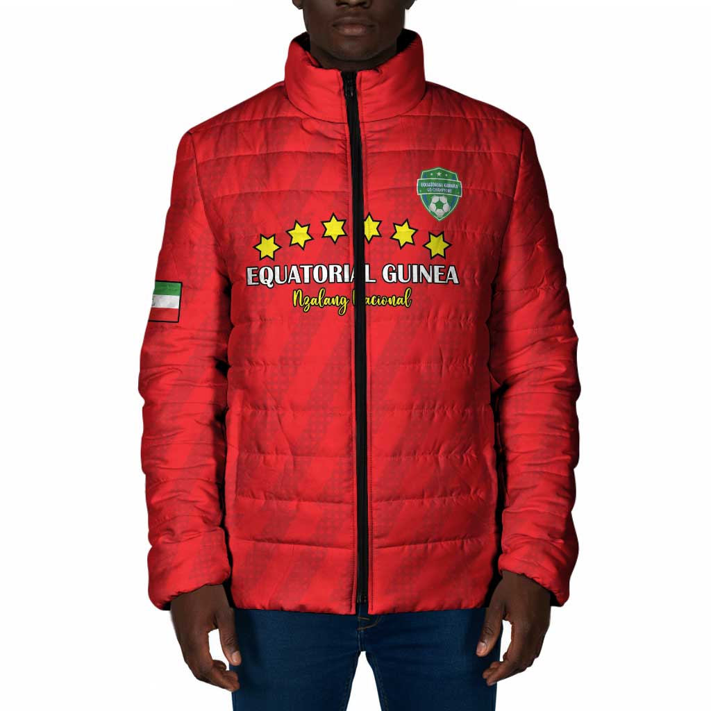 Custom Equatorial Guinea Football Padded Jacket Go Nzalang Nacional Go - Wonder Print Shop