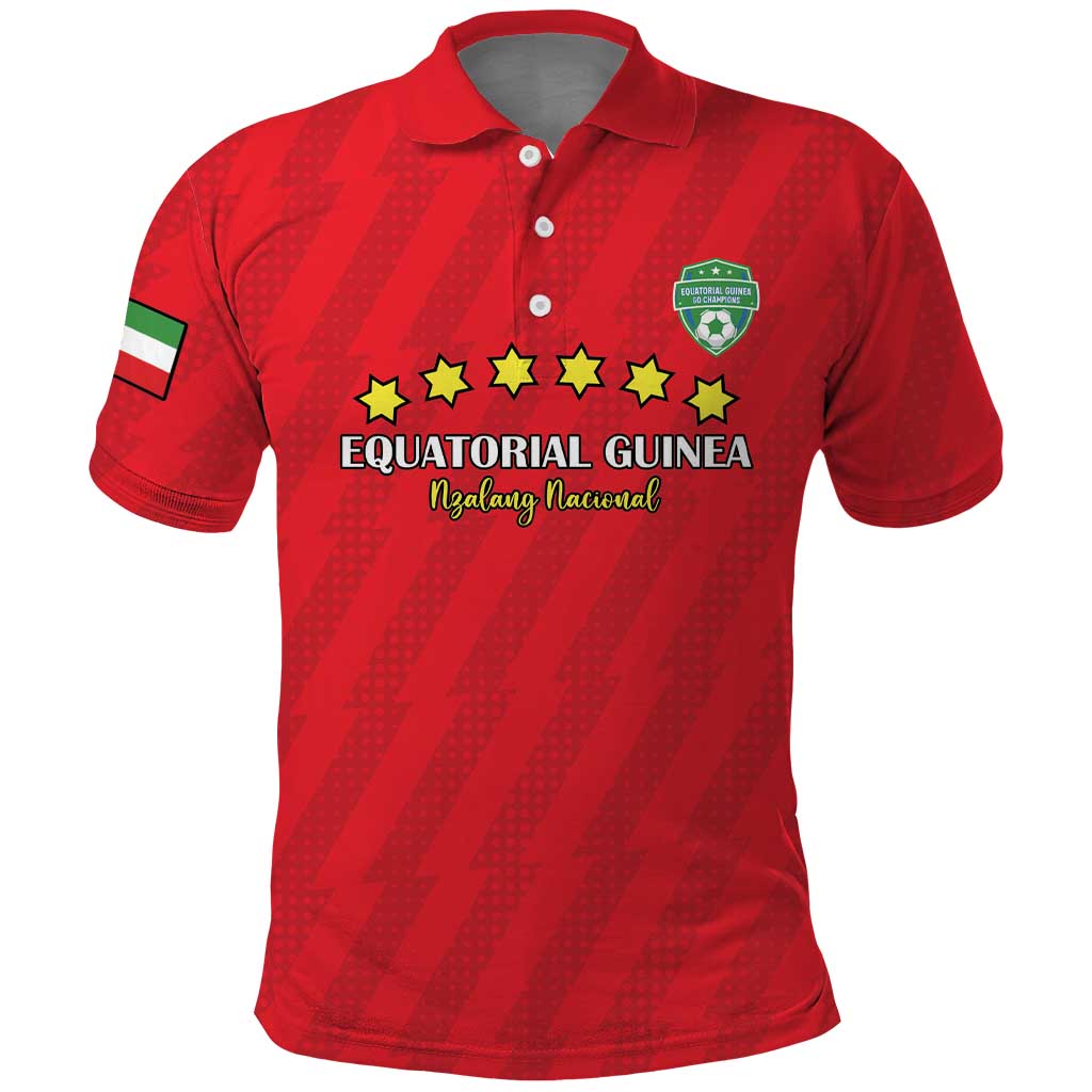 Custom Equatorial Guinea Football Polo Shirt Go Nzalang Nacional Go - Wonder Print Shop