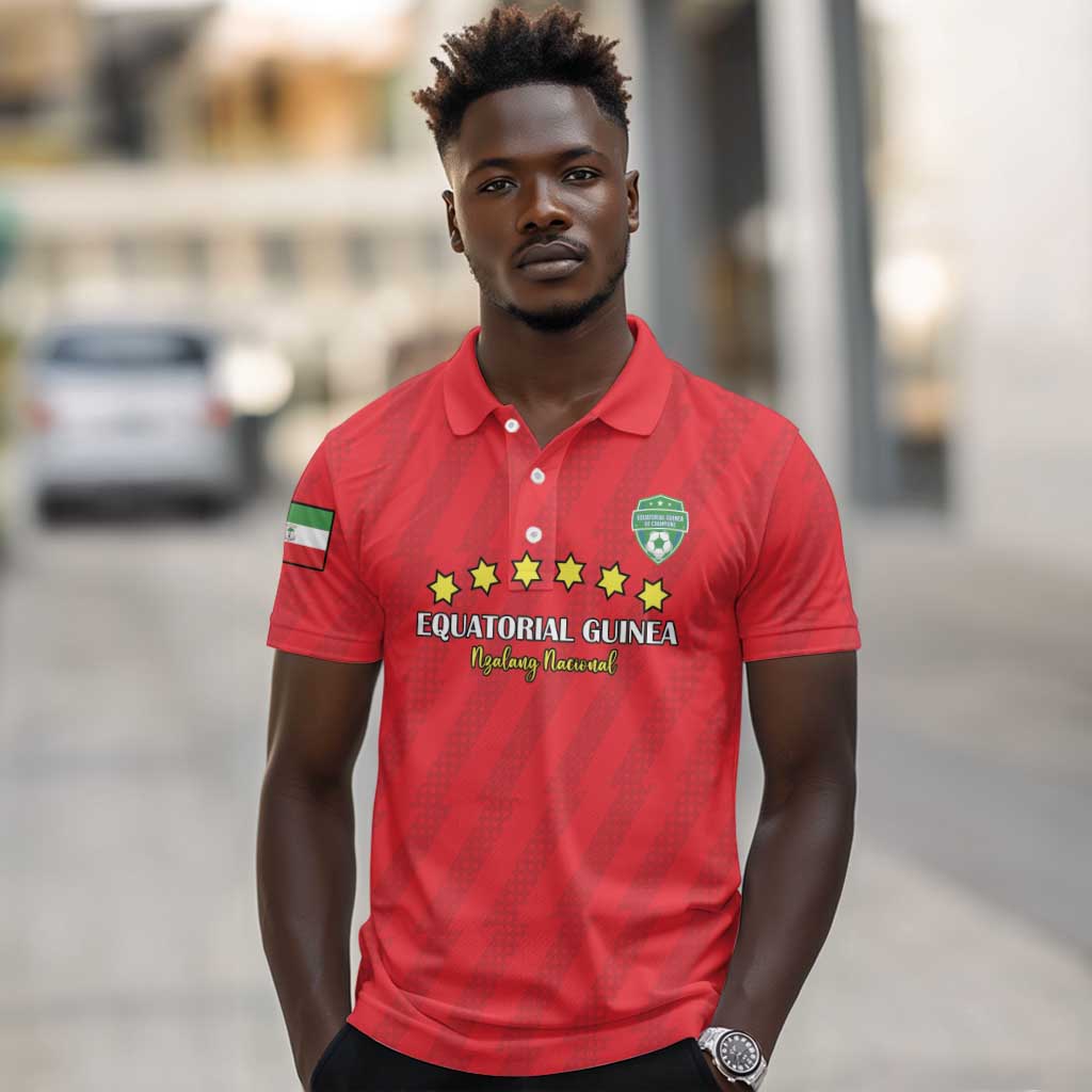 Custom Equatorial Guinea Football Polo Shirt Go Nzalang Nacional Go - Wonder Print Shop