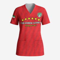 Custom Equatorial Guinea Football Scrub Top Go Nzalang Nacional Go - Wonder Print Shop