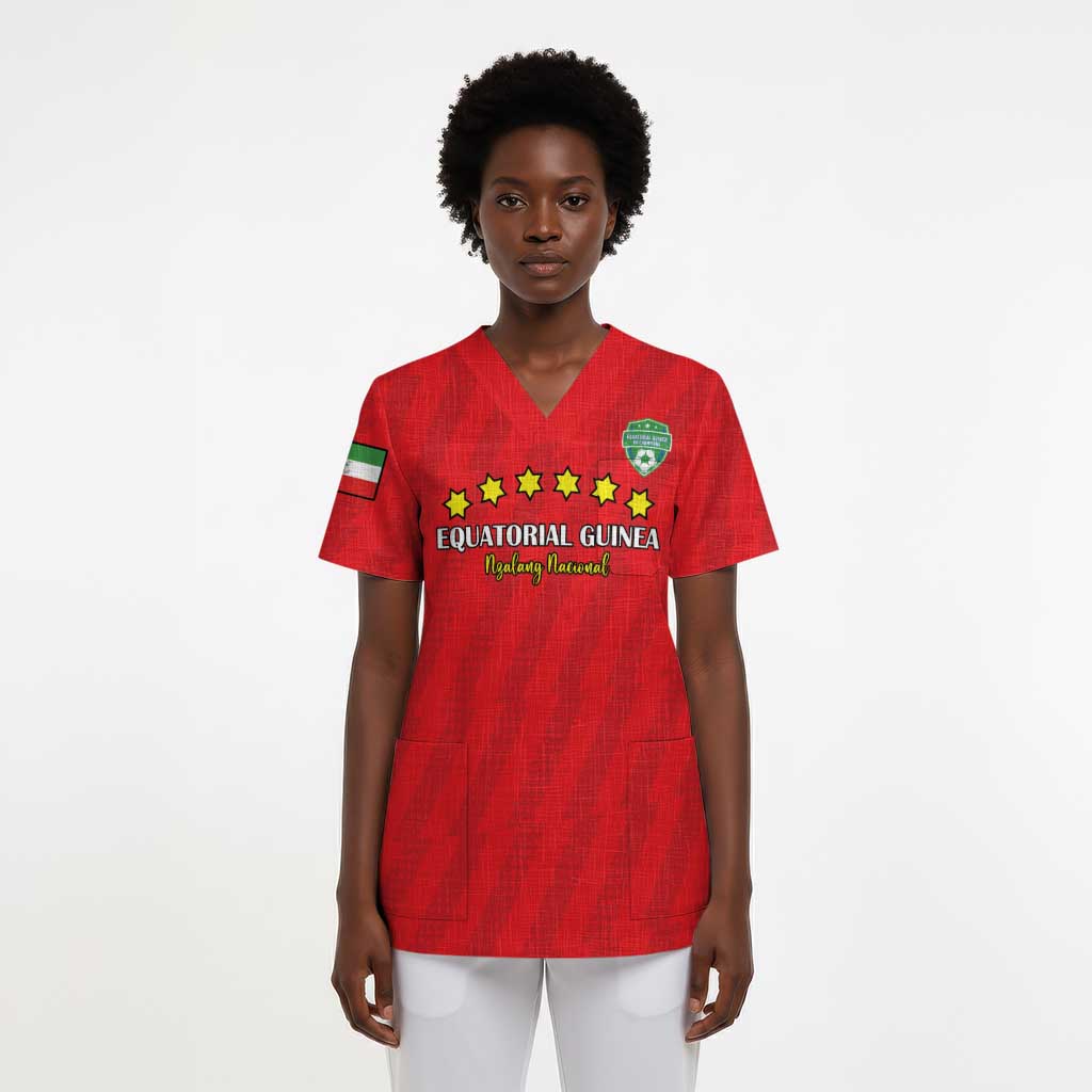 Custom Equatorial Guinea Football Scrub Top Go Nzalang Nacional Go - Wonder Print Shop
