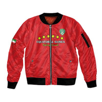 Custom Equatorial Guinea Football Sleeve Zip Bomber Jacket Go Nzalang Nacional Go - Wonder Print Shop