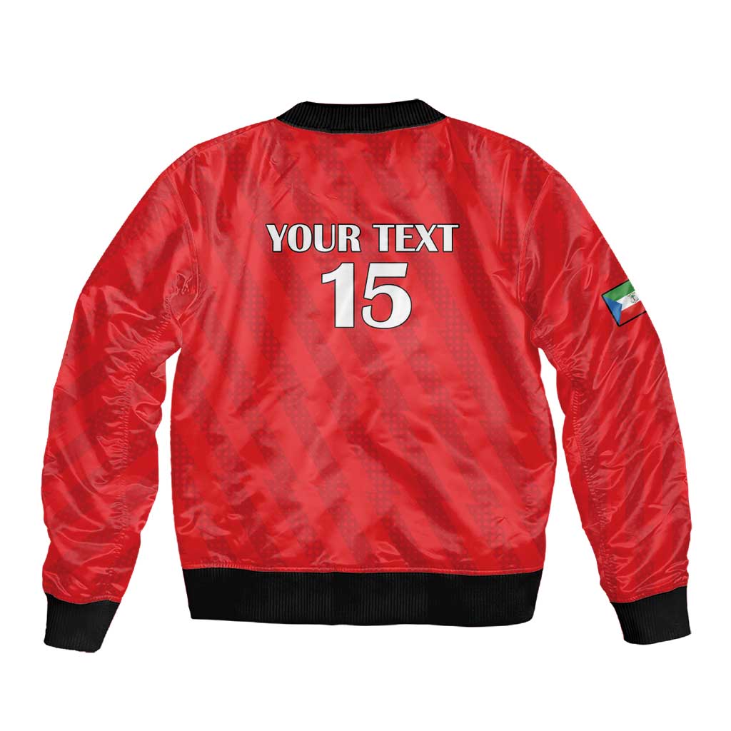 Custom Equatorial Guinea Football Sleeve Zip Bomber Jacket Go Nzalang Nacional Go - Wonder Print Shop