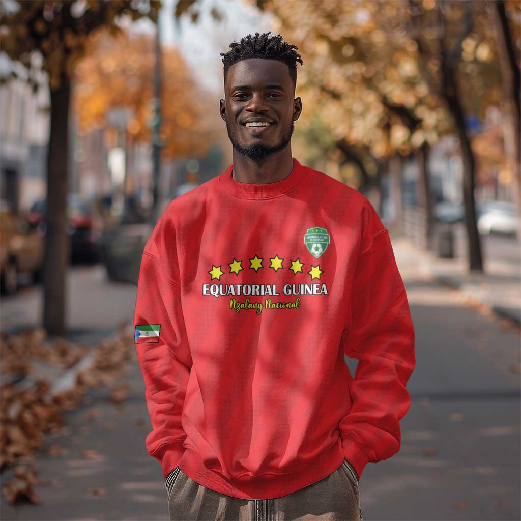 Custom Equatorial Guinea Football Sweatshirt Go Nzalang Nacional Go - Wonder Print Shop