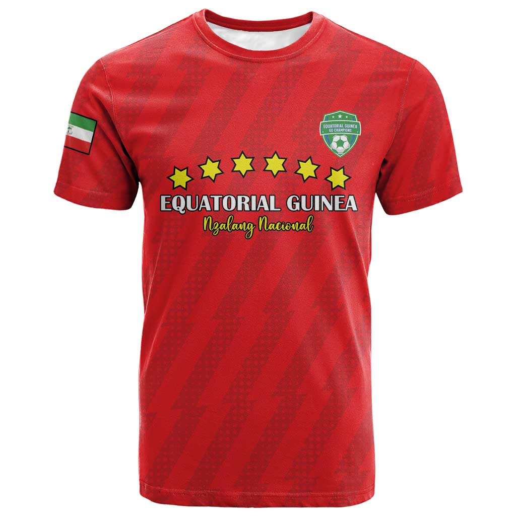 Custom Equatorial Guinea Football T shirt Go Nzalang Nacional Go - Wonder Print Shop