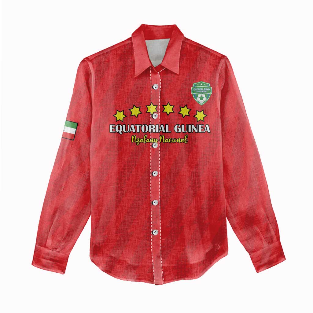 Custom Equatorial Guinea Football Women Casual Shirt Go Nzalang Nacional Go - Wonder Print Shop