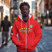 Custom Equatorial Guinea Football Zip Hoodie Go Nzalang Nacional Go - Wonder Print Shop