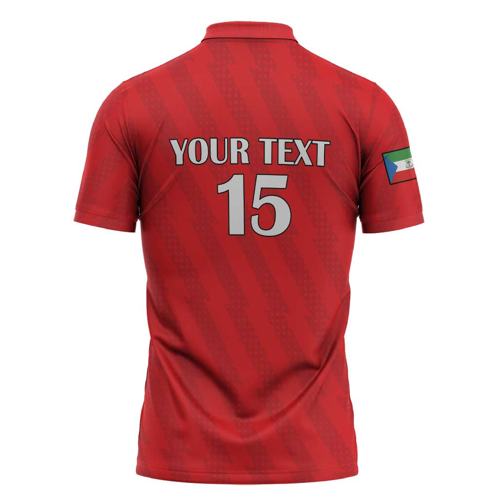 Custom Equatorial Guinea Football Zipper Polo Shirt Go Nzalang Nacional Go - Wonder Print Shop
