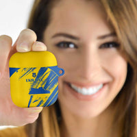 Ukraine Football AirPods Case Blue And Yellow Grunge Style - Wonder Print Shop