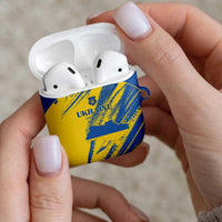 Ukraine Football AirPods Case Blue And Yellow Grunge Style - Wonder Print Shop