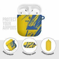 Ukraine Football AirPods Case Blue And Yellow Grunge Style - Wonder Print Shop