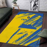 Ukraine Football Area Rug Blue And Yellow Grunge Style - Wonder Print Shop