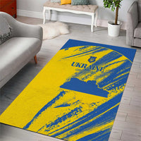 Ukraine Football Area Rug Blue And Yellow Grunge Style - Wonder Print Shop