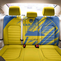 Ukraine Football Back Car Seat Cover Blue And Yellow Grunge Style - Wonder Print Shop