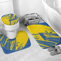 Ukraine Football Bathroom Set Blue And Yellow Grunge Style - Wonder Print Shop