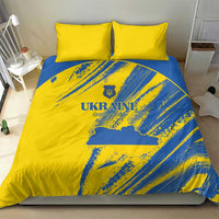 Ukraine Football Bedding Set Blue And Yellow Grunge Style - Wonder Print Shop