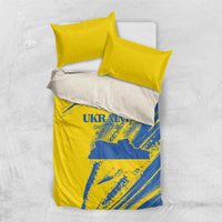 Ukraine Football Bedding Set Blue And Yellow Grunge Style - Wonder Print Shop