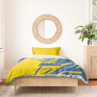 Ukraine Football Bedding Set Blue And Yellow Grunge Style - Wonder Print Shop