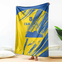 Ukraine Football Blanket Blue And Yellow Grunge Style - Wonder Print Shop