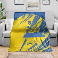 Ukraine Football Blanket Blue And Yellow Grunge Style - Wonder Print Shop