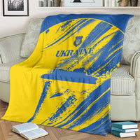 Ukraine Football Blanket Blue And Yellow Grunge Style - Wonder Print Shop