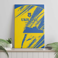 Ukraine Football Canvas Wall Art Blue And Yellow Grunge Style - Wonder Print Shop