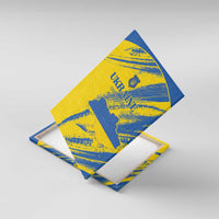 Ukraine Football Canvas Wall Art Blue And Yellow Grunge Style - Wonder Print Shop