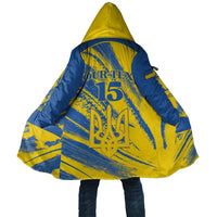 Custom Ukraine Football Cloak Blue And Yellow Grunge Style - Wonder Print Shop