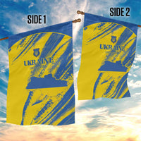Ukraine Football Garden Flag Blue And Yellow Grunge Style - Wonder Print Shop