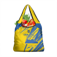 Ukraine Football Grocery Bag Blue And Yellow Grunge Style - Wonder Print Shop
