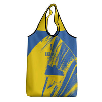 Ukraine Football Grocery Bag Blue And Yellow Grunge Style - Wonder Print Shop