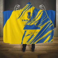 Ukraine Football Hooded Blanket Blue And Yellow Grunge Style - Wonder Print Shop