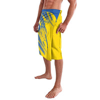 Custom Ukraine Football Lavalava Blue And Yellow Grunge Style - Wonder Print Shop