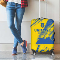 Ukraine Football Luggage Cover Blue And Yellow Grunge Style - Wonder Print Shop