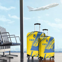 Ukraine Football Luggage Cover Blue And Yellow Grunge Style - Wonder Print Shop