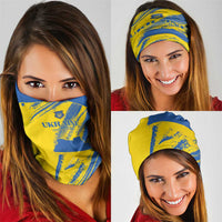 Ukraine Football Neck Gaiter Blue And Yellow Grunge Style - Wonder Print Shop
