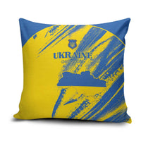 Ukraine Football Pillow Cover Blue And Yellow Grunge Style - Wonder Print Shop