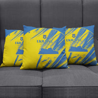 Ukraine Football Pillow Cover Blue And Yellow Grunge Style - Wonder Print Shop