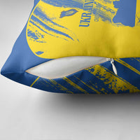 Ukraine Football Pillow Cover Blue And Yellow Grunge Style - Wonder Print Shop