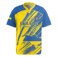 Custom Ukraine Football Rugby Jersey Blue And Yellow Grunge Style - Wonder Print Shop