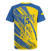 Custom Ukraine Football Rugby Jersey Blue And Yellow Grunge Style - Wonder Print Shop