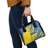 Ukraine Football Shoulder Handbag Blue And Yellow Grunge Style - Wonder Print Shop