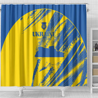 Ukraine Football Shower Curtain Blue And Yellow Grunge Style - Wonder Print Shop