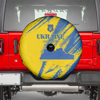 Ukraine Football Spare Tire Cover Blue And Yellow Grunge Style - Wonder Print Shop
