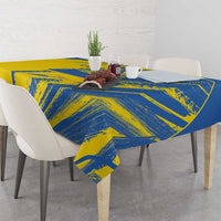 Ukraine Football Tablecloth Blue And Yellow Grunge Style - Wonder Print Shop