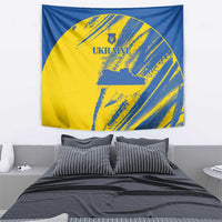 Ukraine Football Tapestry Blue And Yellow Grunge Style - Wonder Print Shop