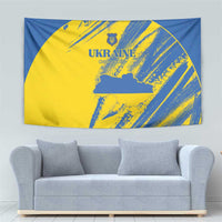 Ukraine Football Tapestry Blue And Yellow Grunge Style - Wonder Print Shop