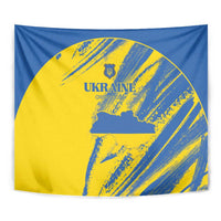 Ukraine Football Tapestry Blue And Yellow Grunge Style - Wonder Print Shop