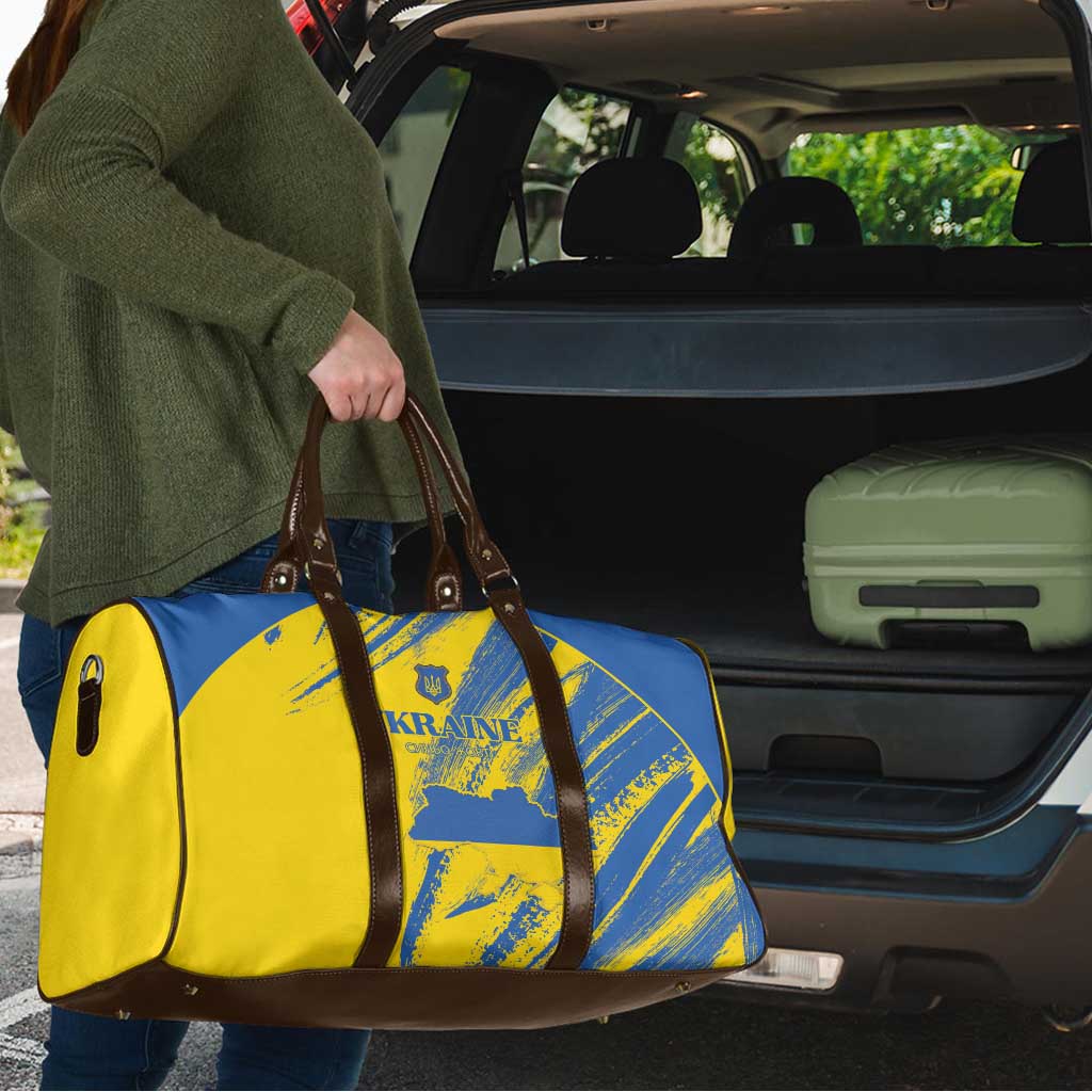 Ukraine Football Travel Bag Blue And Yellow Grunge Style - Wonder Print Shop