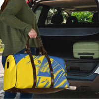 Ukraine Football Travel Bag Blue And Yellow Grunge Style - Wonder Print Shop